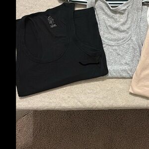 Aerie Gray and Black Tank Tops size Small